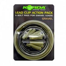 Набор безопасная клипса Korda Lead Clip Action Pack Gravel